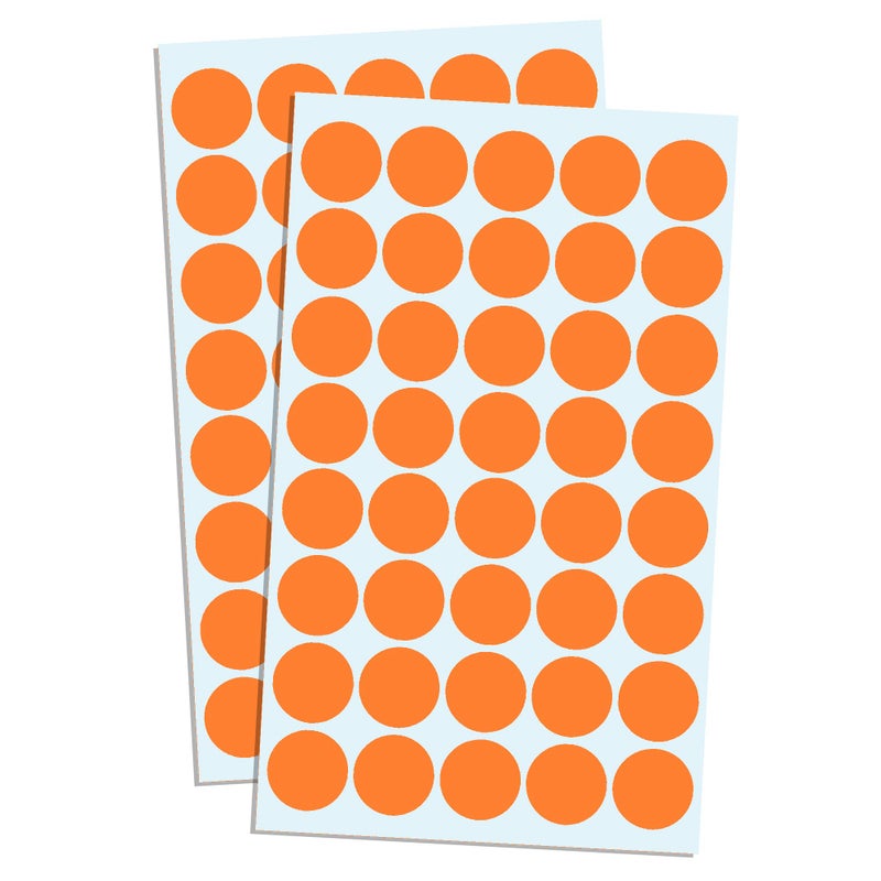 TownStix 2000 Pack, 3/4" Round Dot Stickers Circle Labels - Orange - Image 1